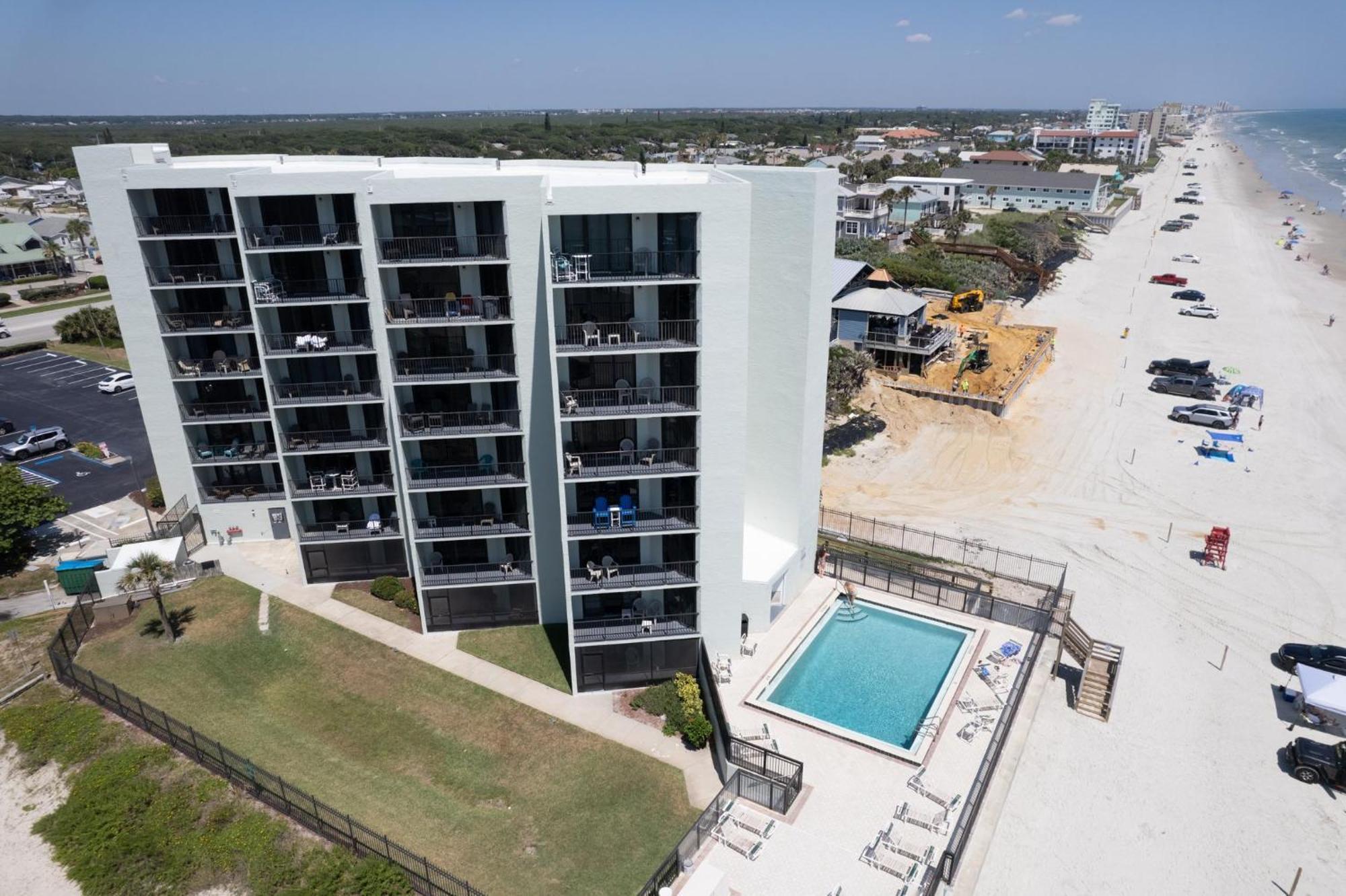 Ocean View With A Beachfront Pool At Ocean Trillium Condo ~ 702 New Smyrna Beach Dış mekan fotoğraf