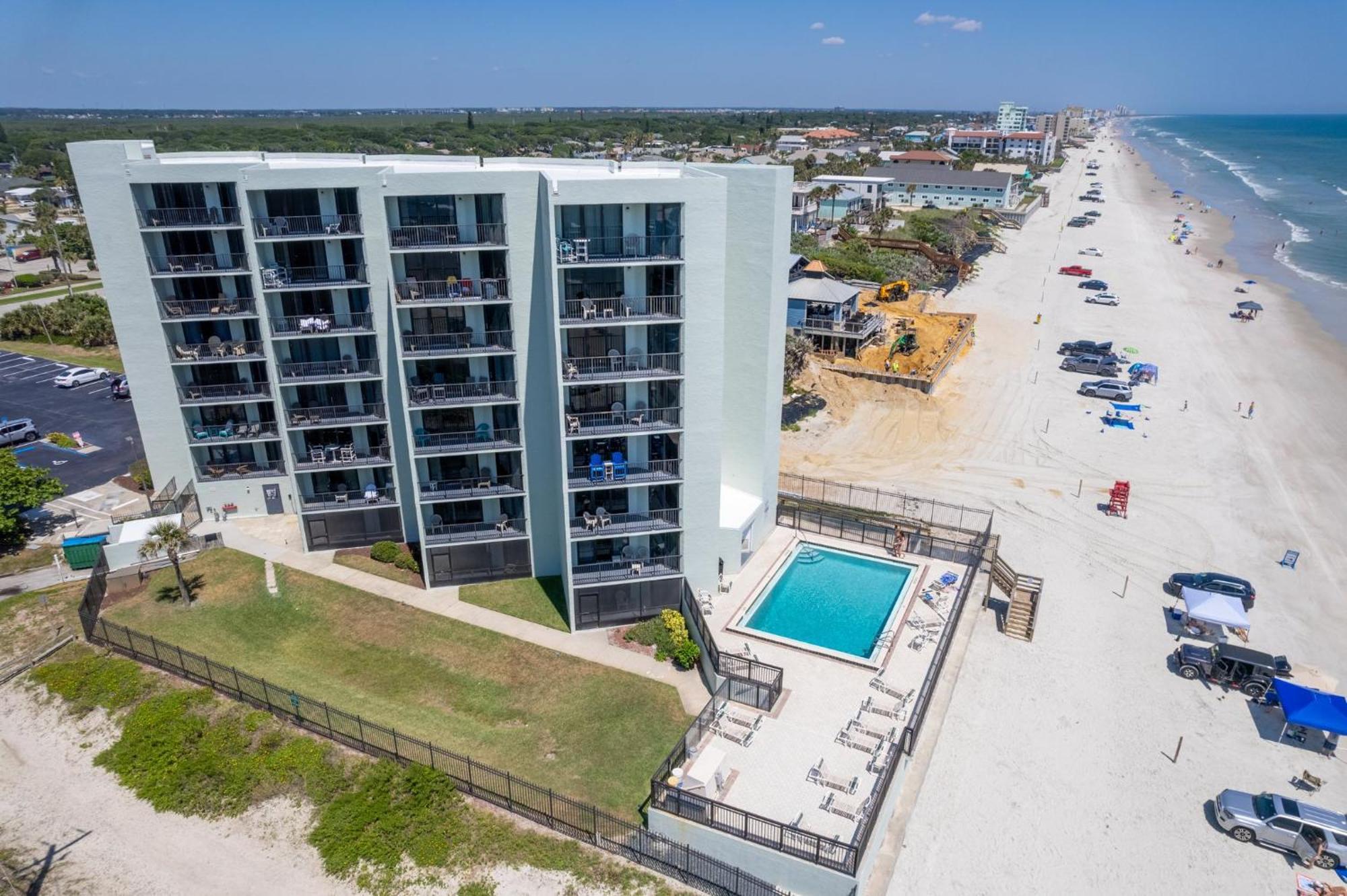 Ocean View With A Beachfront Pool At Ocean Trillium Condo ~ 702 New Smyrna Beach Dış mekan fotoğraf